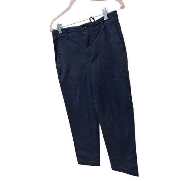 Vince Navy Blue Cropped Utility Casual Pants size 28/6 Classic Staple Versatile - Picture 2 of 5